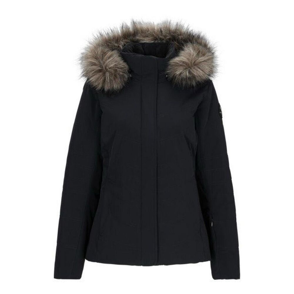 Obermeyer NWT Tuscany II Insulated Hooded Puffer Ski Jacket Black 6 Regular